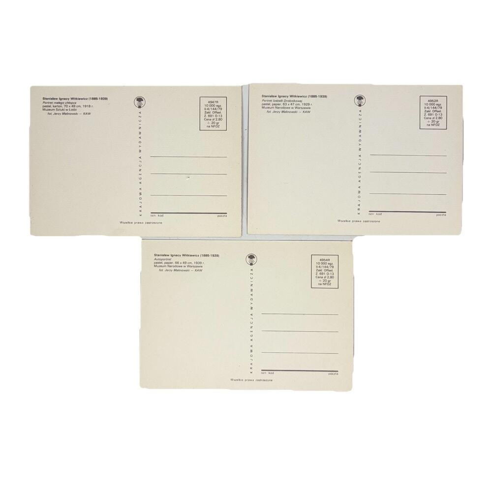 Witkacy Postcard Portfolio Set Of 9 Stanislaw Ignacy Witkiewicz Vintage 1979 - Picture 5 of 9